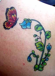 image of Flower butterfly tattoo